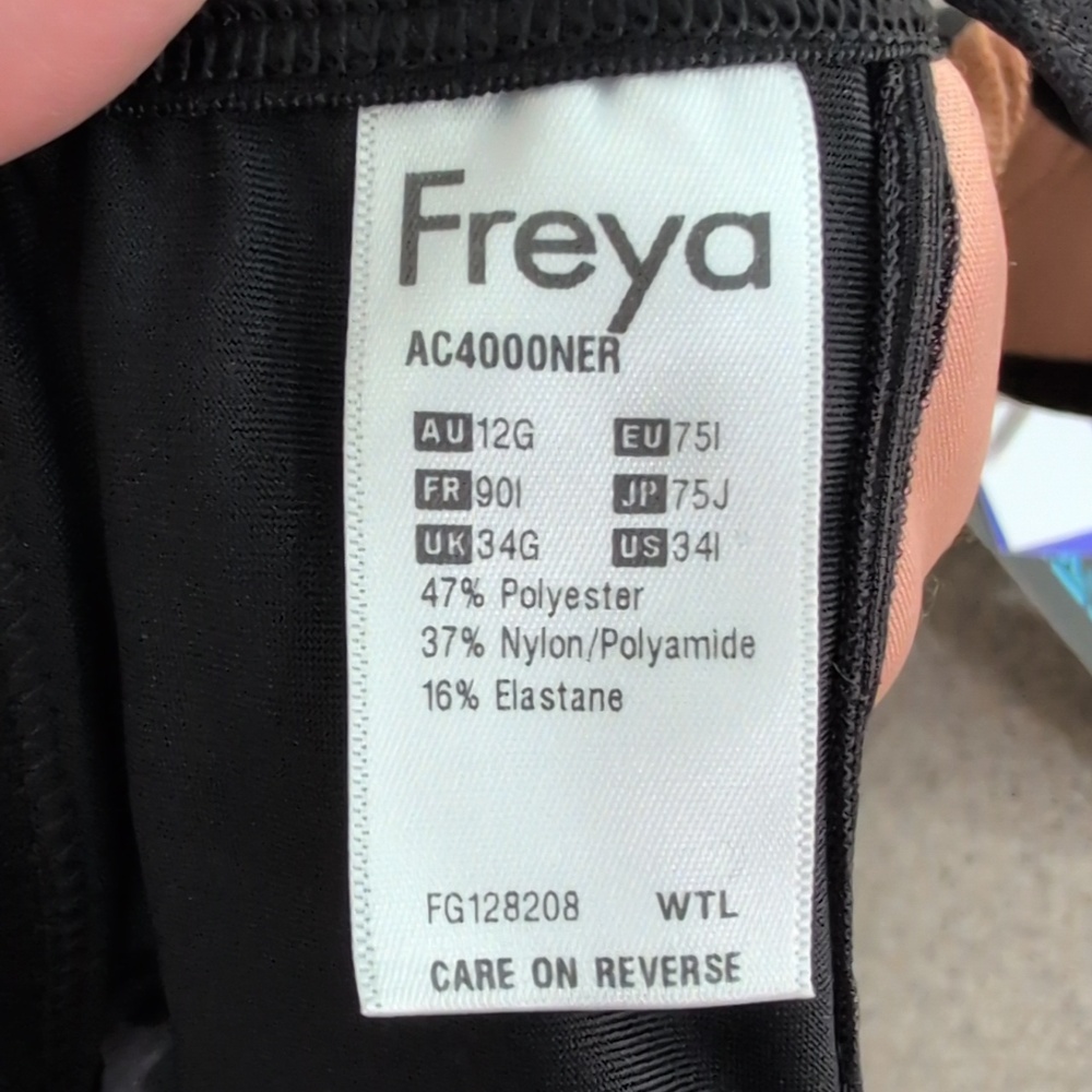 Freya Force Bra, Crop Top Soft Cup, Black, New, UK Size 34G US Sz 34I - Picture 10 of 12